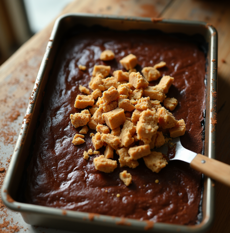 A close-up of a stack of blondies with chocolate chips.