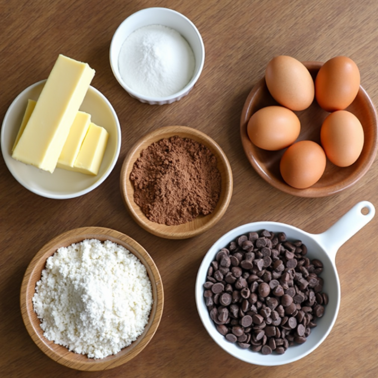 Ingredients for making a brookie displayed on a countertop.