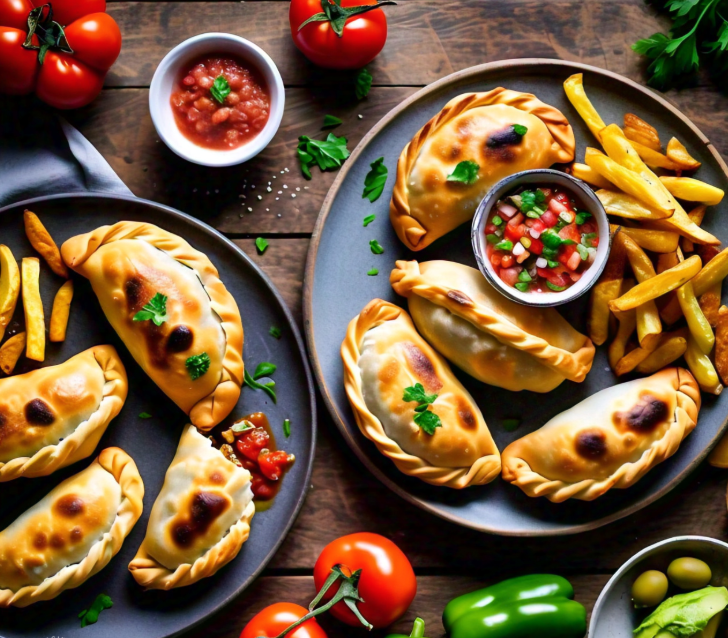 Spanish and Mexican empanadas side by side