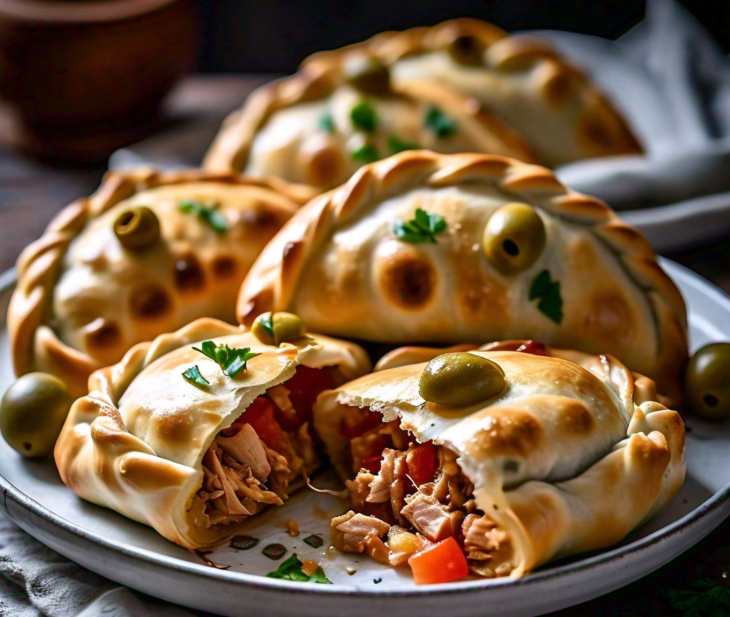 Traditional Spanish empanadas with tuna filling