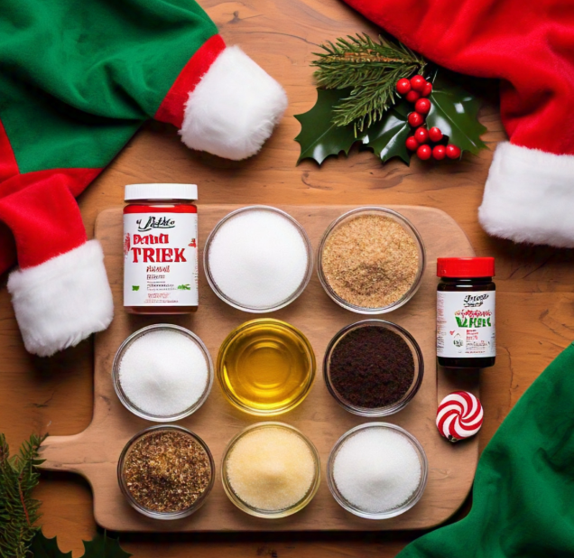 Ingredients used in the coating of Little Debbie Christmas Tree Cakes, such as sugar, palm kernel oil, and whey powder.