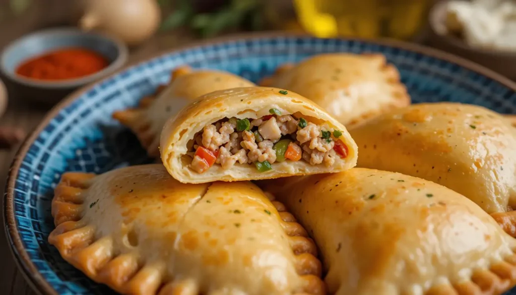 The difference between Spanish and Mexican empanadas 2 Mexican empanadas served with salsa, guacamole, and crema.
