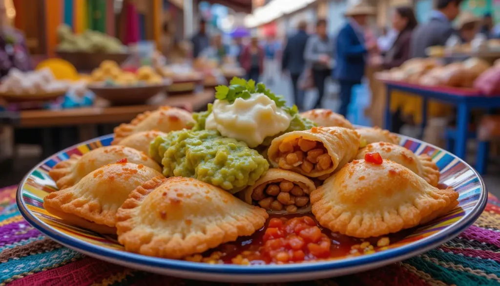 The difference between Spanish and Mexican empanadas 6 A plate of freshly baked Spanish empanadas with a golden, flaky crust.