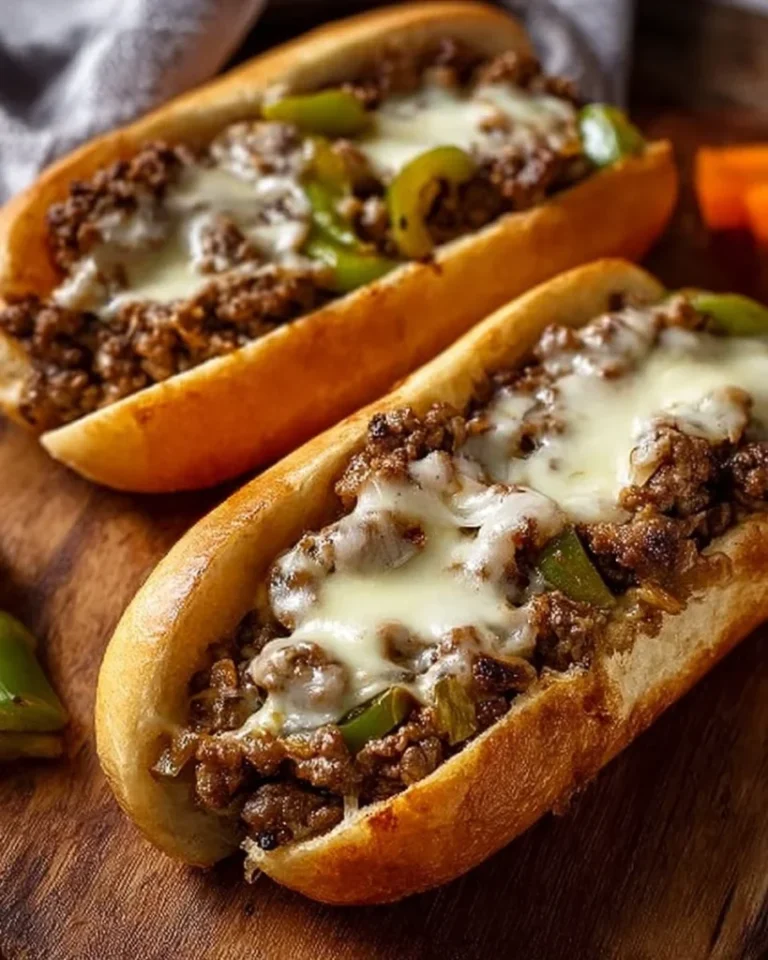 Ground Beef Philly Cheesesteaks