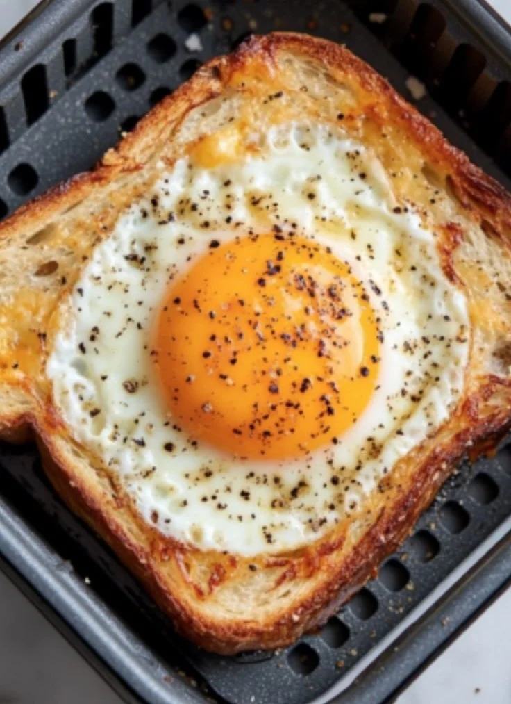 Air Fryer Egg and Cheese Toast