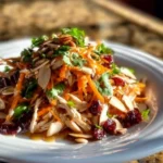Asian Chicken Cranberry Salad with fresh ingredients and vibrant colors