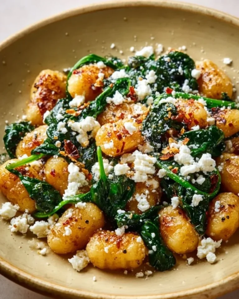 Creamy Gnocchi with Spinach and Feta