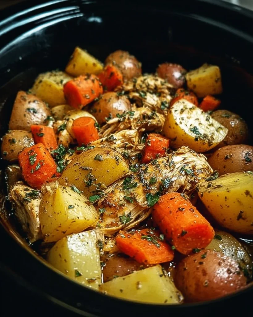 Delicious Garlic Butter Chicken cooked in a crockpot for tender bliss