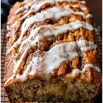 Homemade cinnamon swirl banana bread fresh from the oven