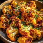 Delicious Moroccan cauliflower drizzled with tahini and honey sauce