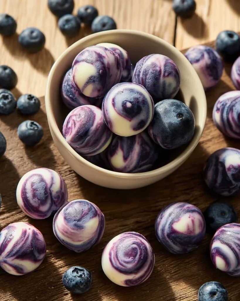 Blueberry Greek yogurt bites healthy snack