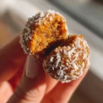 Carrot Cake Energy Balls with nuts and spices, a healthy snack option