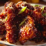 Crispy Korean Fried Chicken made in an air fryer, golden and delicious.