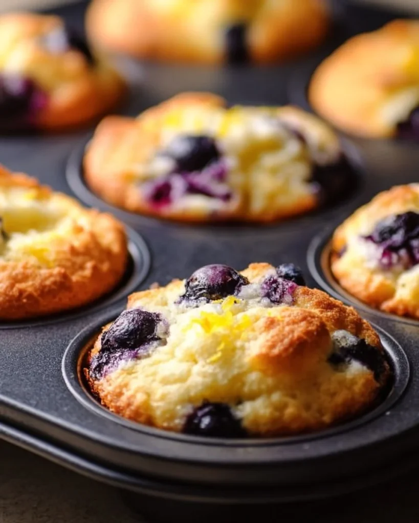 Lemon blueberry protein bites in a bowl, healthy snack option