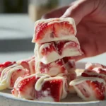 Delicious strawberry high protein yogurt bites for a healthy snack