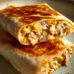 Tuna Melt Wrap filled with creamy tuna salad and melted cheese