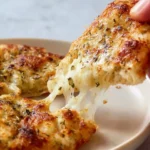 Delicious Air Fryer Tortilla Garlic Bread served on a plate