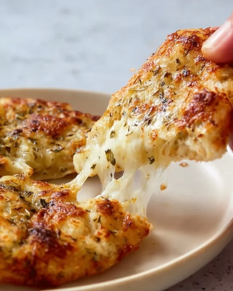 Delicious Air Fryer Tortilla Garlic Bread served on a plate
