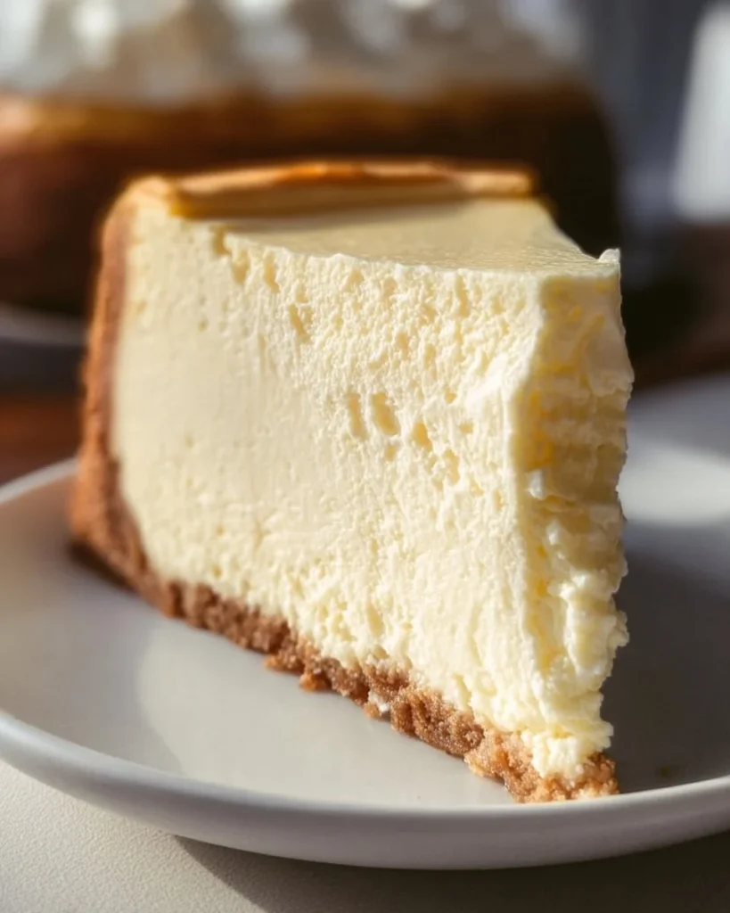 Deliciously creamy New York Style Cheesecake topped with fresh berries