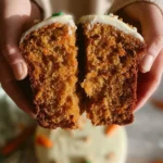Moist and flavorful Carrot Cake Loaf sliced on a wooden board