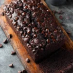 Delicious slices of chocolate banana bread with chocolate chips