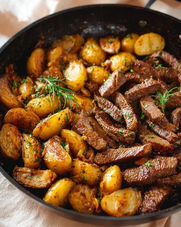 Delicious Steak and Potatoes in a Cast Iron Skillet