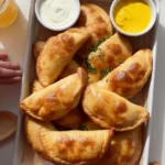 Fried chicken buns with melted cheese, a delicious indulgent snack.