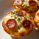 Garlic Butter Pizza Cupcakes - a delicious savory treat