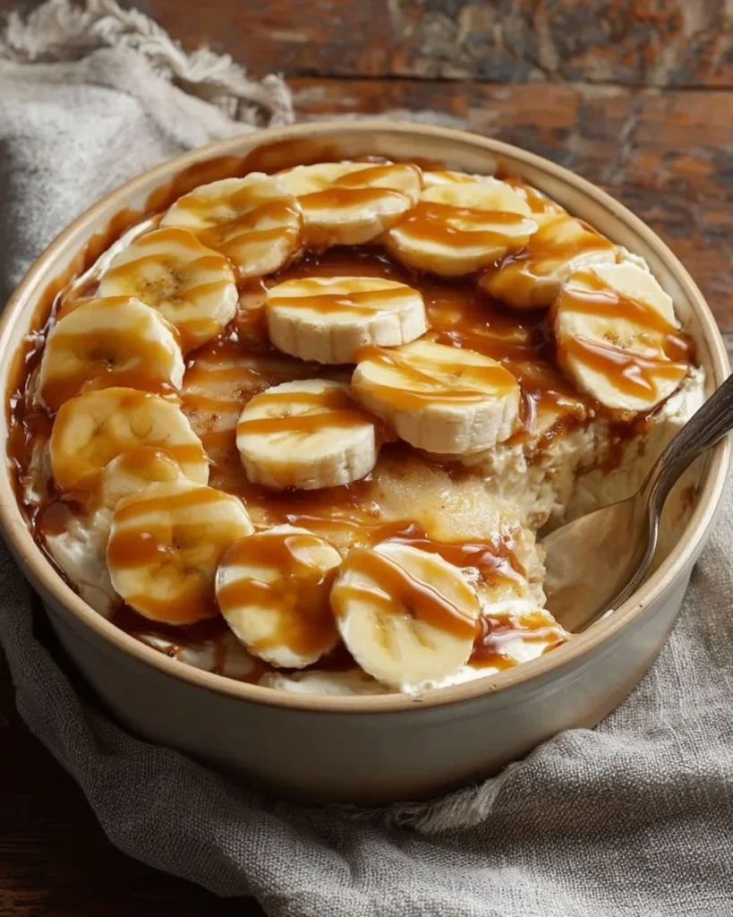 Delicious no bake banana pudding tiramisu dessert with layered banana and coffee flavors.