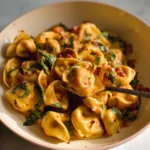 One Pot Marry Me Tortellini dish with creamy sauce and fresh ingredients