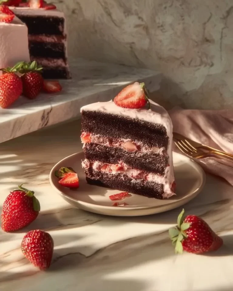 Strawberry Chocolate Cake 3 Strawberry Chocolate Cake