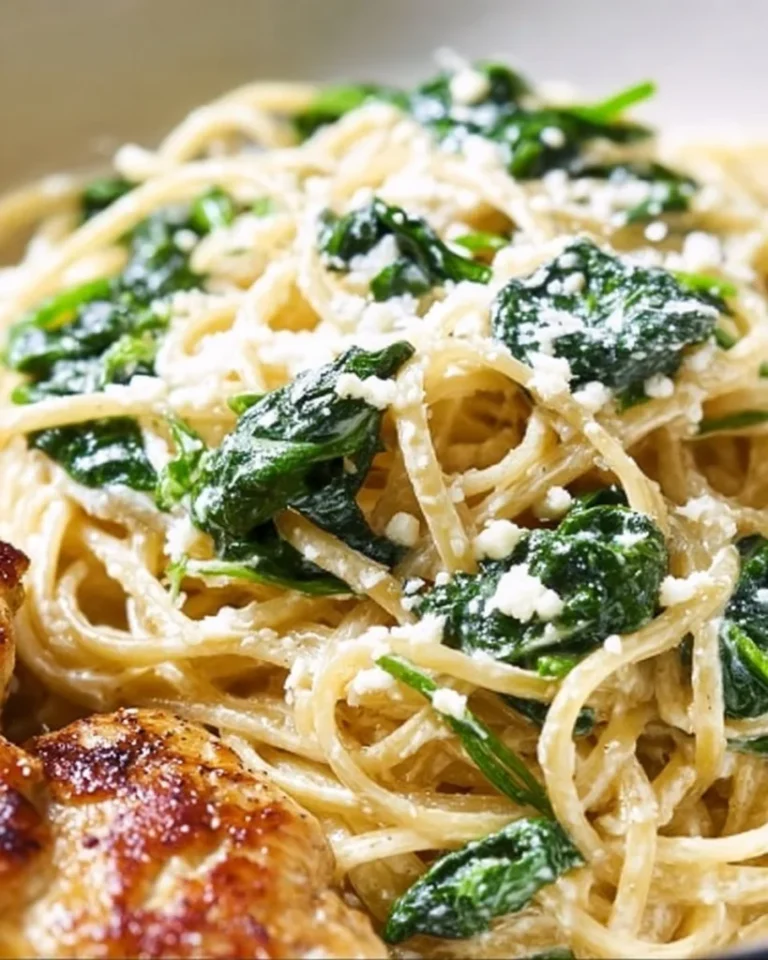 Creamy Spinach Ricotta Pasta with Lemon Butter Chicken