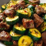 Delicious garlic butter steak bites served on a plate