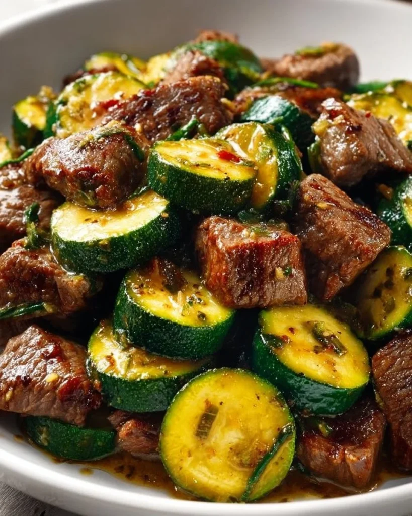 Delicious garlic butter steak bites served on a plate