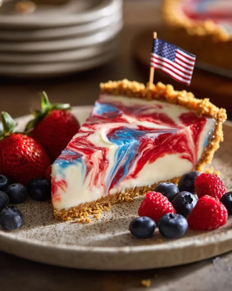 No-Bake 4th of July Swirl Pie