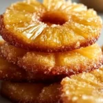 Delicious pineapple upside down sugar cookies on a plate
