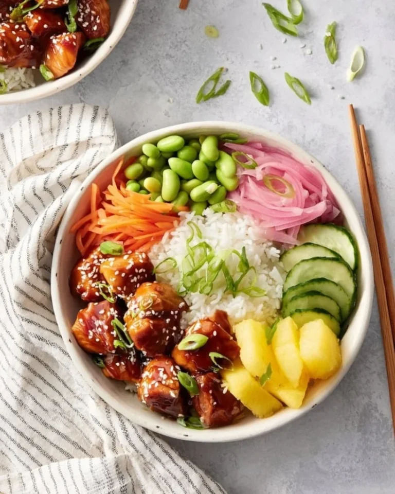 Teriyaki Chicken Poke Bowls