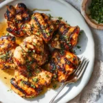 Umami marinated chicken thighs grilled to perfection
